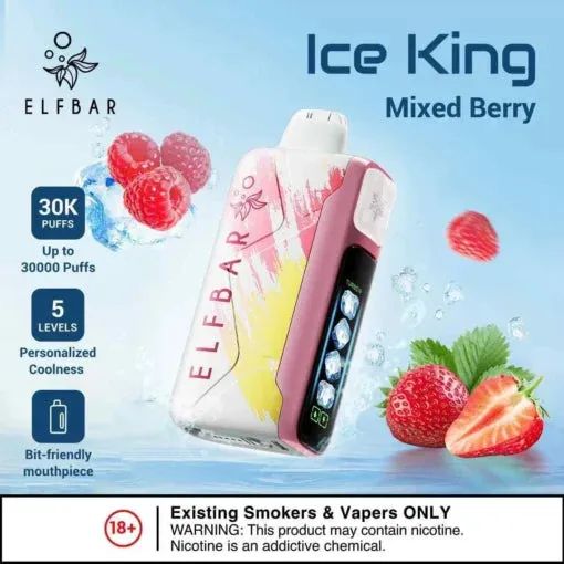 Buy Elf Bar Ice King – Mixed Berries – 30K 30000 Puffs online in Ahmedabad - Vape Shop Ahmedabad