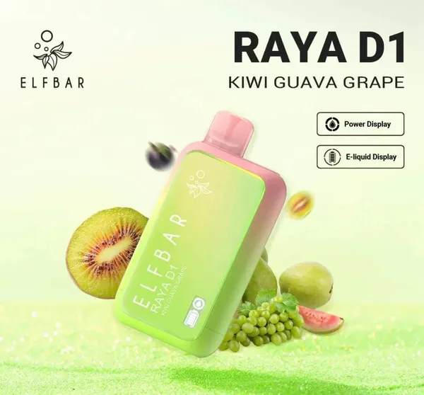 Buy Elf Bar Raya D1 – Kiwi Guava Grape online in Ahmedabad - Vape Shop Ahmedabad
