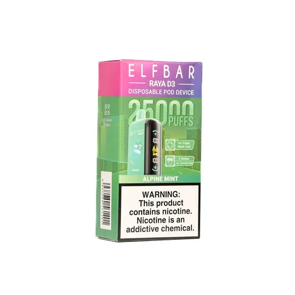 Buy Elf Bar Raya D3 – Alpine Mint – 25000 online in Ahmedabad - Vape Shop Ahmedabad