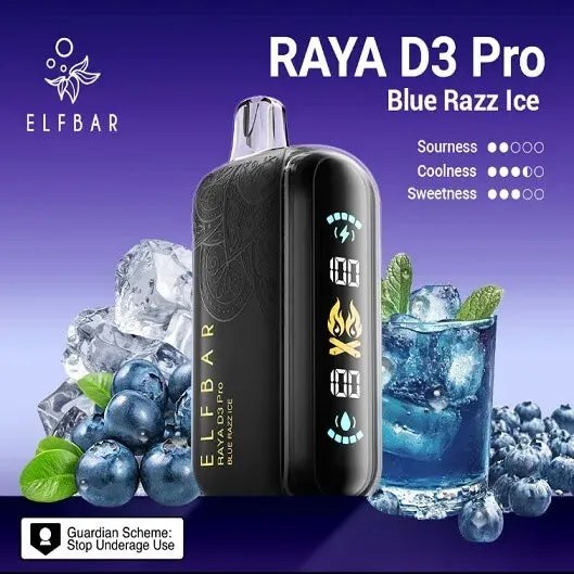 Buy Elf Bar Raya D3 Pro 30K Blue Razz Ice 30000 Puffs online in Ahmedabad - Vape Shop Ahmedabad
