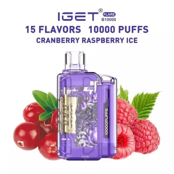 Buy Iget Flare B10000 – Cranberry Raspberry Ice online in Ahmedabad - Vape Shop Ahmedabad