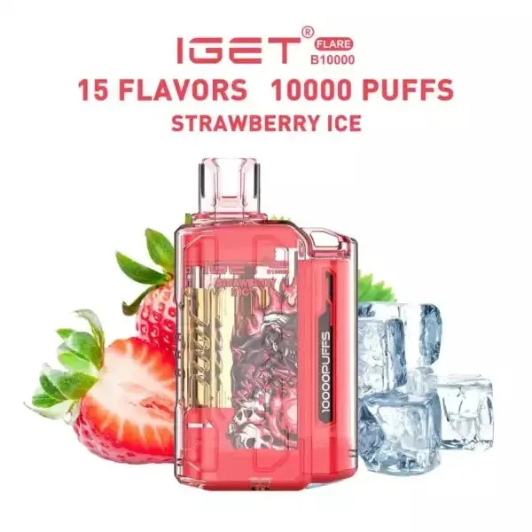 Buy Iget Flare B10000 – Strawberry Ice online in Ahmedabad - Vape Shop Ahmedabad