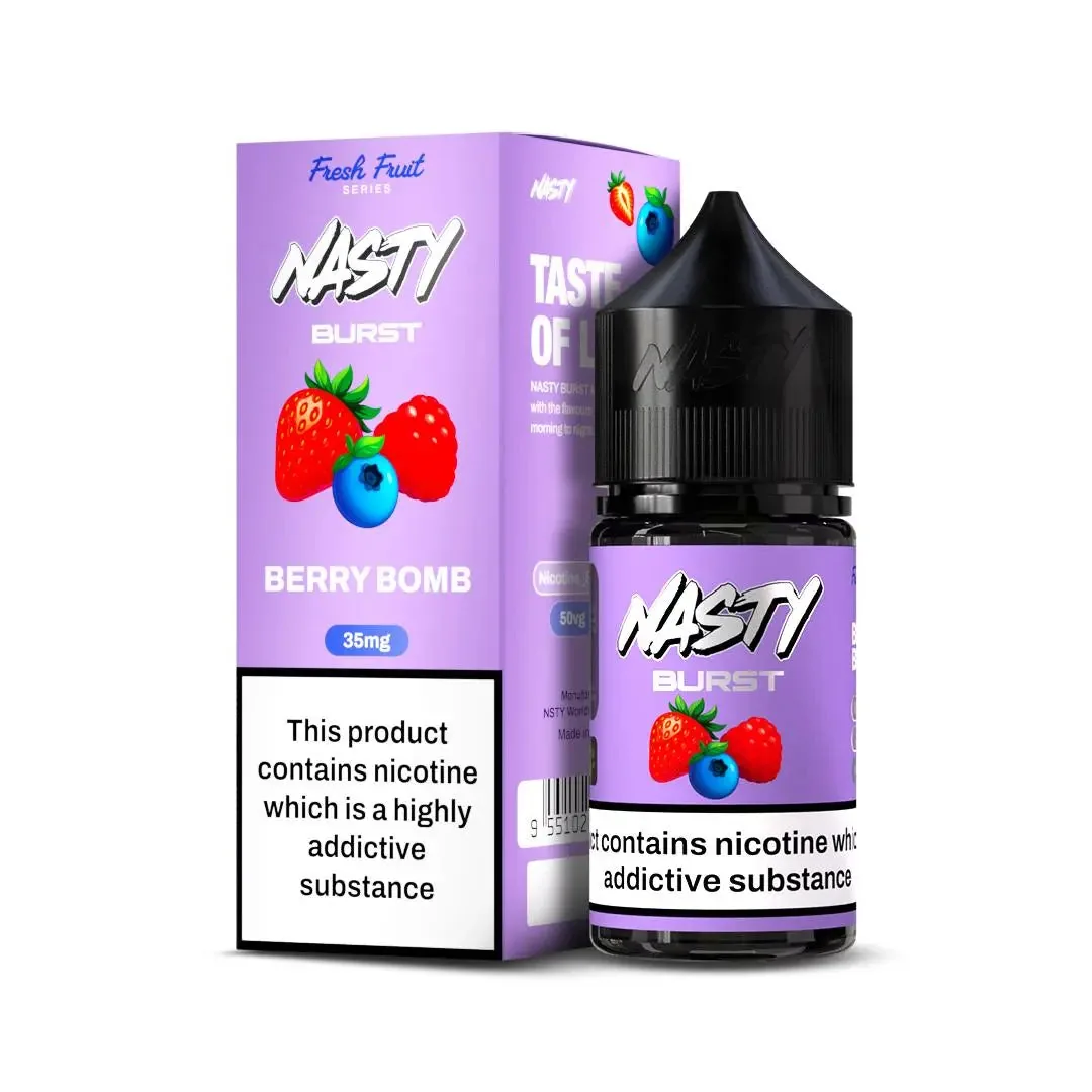 Buy Nasty Burst Nic Salts – Berry Bomb online in Ahmedabad - Vape Shop Ahmedabad
