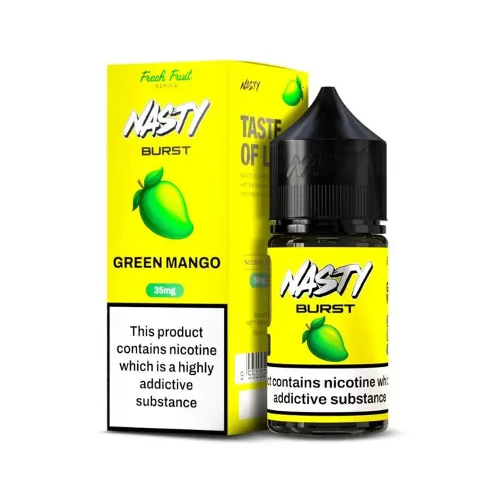 Buy Nasty Burst Nic Salts – Green Mango online in Ahmedabad - Vape Shop Ahmedabad