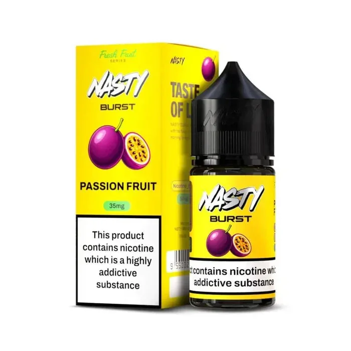 Buy Nasty Burst Nic Salts – Passion Fruit online in Ahmedabad - Vape Shop Ahmedabad