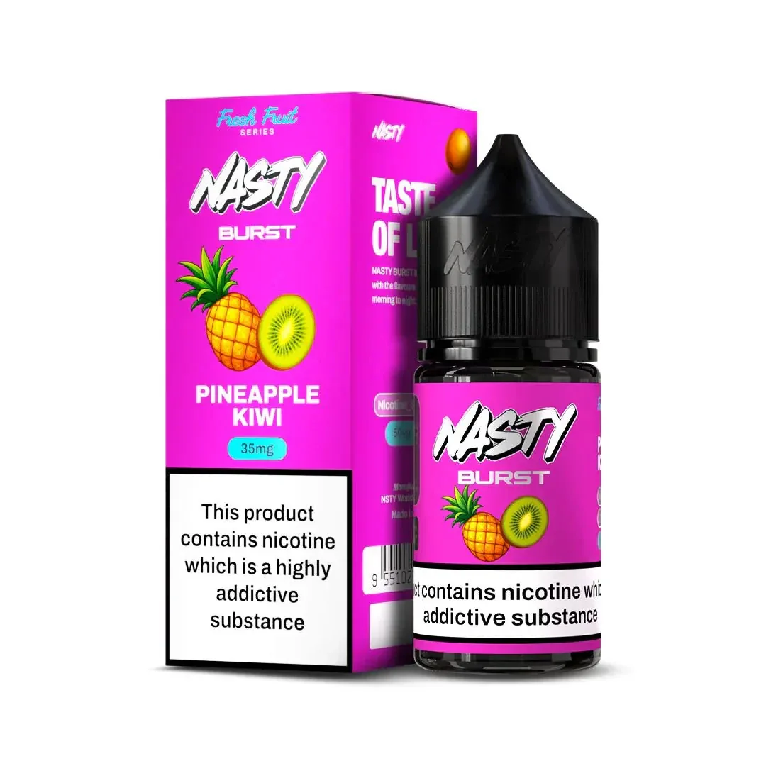 Buy Nasty Burst Nic Salts – Pineapple Kiwi online in Ahmedabad - Vape Shop Ahmedabad