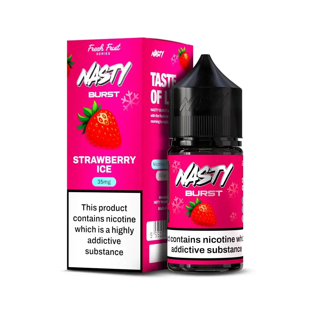 Buy Nasty Burst Nic Salts – Strawberry Ice online in Ahmedabad - Vape Shop Ahmedabad