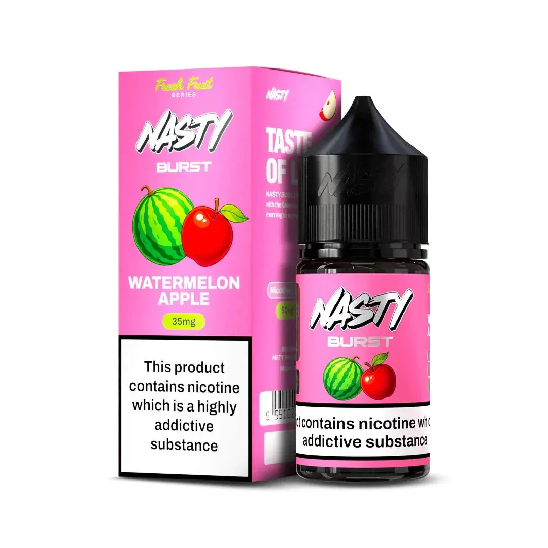 Buy Nasty Burst Nic Salts – Watermelon Apple online in Ahmedabad - Vape Shop Ahmedabad